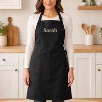 Custom Embroidered Apron With Name, Personalized Cooking Apron for Chefs Bakers Crafters, Full-Length Cooking Apron, Custom Kitchen Gift
