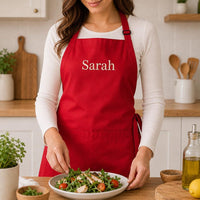 Custom Embroidered Apron With Name, Personalized Cooking Apron for Chefs Bakers Crafters, Full-Length Cooking Apron, Custom Kitchen Gift
