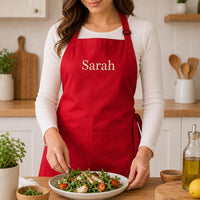 Custom Embroidered Apron With Name, Personalized Cooking Apron for Chefs Bakers Crafters, Full-Length Cooking Apron, Custom Kitchen Gift