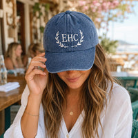 Monogrammed Baseball Hat, Personalized Embroidered Cap, Custom Initial Logo Hat, Bachelorette Party Hats, Bridesmaid & Club Gifts for Her