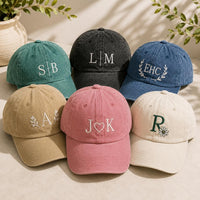Monogrammed Baseball Hat, Personalized Embroidered Cap, Custom Initial Logo Hat, Bachelorette Party Hats, Bridesmaid & Club Gifts for Her
