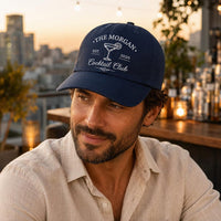 Personalized Cocktail Club Embroidered Hat, Custom Family Name & Year Cap, Bio Washed Cotton Cap, Home Bar Gift, Personalized Gift