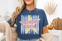 Custom Birthday Crew Shirt, Personalized Retro Star Party Tee, Matching Friend Group Shirts, Besties Party Outfit, Birthday Gift for Her
