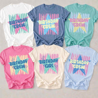 Custom Birthday Crew Shirt, Personalized Retro Star Party Tee, Matching Friend Group Shirts, Besties Party Outfit, Birthday Gift for Her