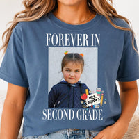 Personalized Second Grade Teacher Photo Shirt, Custom Teacher Name Tee, Forever in 2nd Grade Class Shirt, Back to School Gift for Her