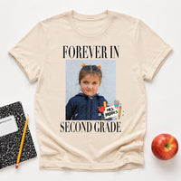 Personalized Second Grade Teacher Photo Shirt, Custom Teacher Name Tee, Forever in 2nd Grade Class Shirt, Back to School Gift for Her