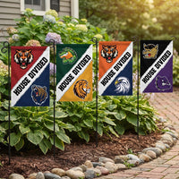 Custom House Divided Garden Flag - 12x18 Inch Double Sided, Hockey, Basketball, Baseball, Football, Any League, College, Team Rivalry Flag