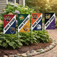 Custom House Divided Garden Flag - 12x18 Inch Double Sided, Hockey, Basketball, Baseball, Football, Any League, College, Team Rivalry Flag