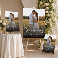 Custom Wedding Countdown Foam Board Sign, One Day Away Photo Sign, Personalized Foamcore Sign, Event Poster Sign, Wedding Decor Sign
