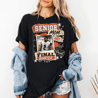 Personalized Senior Football Mom Shirt, Custom Player Photo Tee, Class of 2027 Game Day Top, Senior Night Football Shirt, Sports Mom Gift