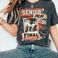 Personalized Senior Football Mom Shirt, Custom Player Photo Tee, Class of 2027 Game Day Top, Senior Night Football Shirt, Sports Mom Gift