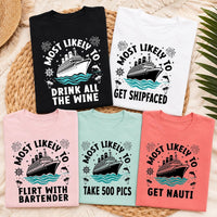 Custom Cruise Superlative Group Shirt, Most Likely To Vacation Tee, Funny Sailing Party Top, Cruise Matching Tee, Family Trip Gift