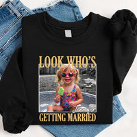 Personalized Bride Photo Shirt, Custom Look Who's Getting Married Tee, Funny Bachelorette Party Top, Bridal Shower Outfit, Gift for Bride