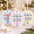 Personalized Mahjong Ceramic Ornament, The Year I Learned Mahjong 2026, Game Night Keepsake, Holiday Keepsake Ornament, Christmas Gift