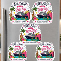 Personalized Girls Trip Cruise Door Magnet, Custom Name Cruise Magnet, Bachelorette Cabin Door Decor, Girls Vacation Gift, Cruise Keepsake