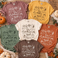 Personalized Thanksgiving Family Shirt, Custom Last Name Turkey Day Tee, Matching Family Tops, Turkey Day Party Outfit, Holiday Party Gift