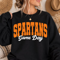 Personalized Team Game Day Sweatshirt, Custom Sport Sweatshirt, Varsity Mascot, Football Game Day Mom Outfit, Gift for Athlete, Front Sleeve