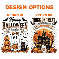 Personalized Halloween Treat Sack, Custom Trick or Treat Bag with Name, Kids Candy Sack, Reusable Drawstring Bag, Halloween Gift for Kids