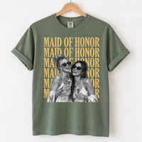 Custom Maid of Honor Photo Shirt, Personalized Bridal Party Tee, Wedding Photo Keepsake Shirt, Bachelorette Outfit, Bridal Party Gift