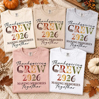 Thanksgiving Crew 2026 Shirt, Matching Family Fall Tee, Retro Autumn Icon Graphic, Friendsgiving Group Outfit, Holiday Gift for Family