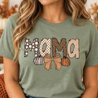 Personalized Mama and Mini Matching Shirt, Custom Mom and Child Fall Tee, Pumpkin Family Outfit, Sleeve Name Shirt, Custom Family Gift