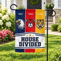 Personalized House Divided Garden Flag, 12x18 Double Sided Outdoor Decor, Team Rivalry Yard Flag, Custom Sports Decor, Rivalry Gift