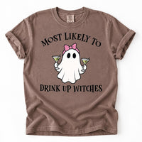 Personalized Most Likely To Halloween Shirt, Custom Funny Drinking Ghost Tee, Matching Family Shirts, Halloween Party Tee, Gift for Friend
