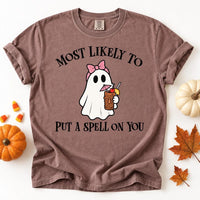 Personalized Most Likely To Halloween Shirt, Custom Funny Drinking Ghost Tee, Matching Family Shirts, Halloween Party Tee, Gift for Friend