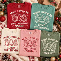 Personalized Most Likely To Christmas Shirt, Custom Funny Holiday Tee, Family Christmas Tee, Festive Matching Party Outfit, Holiday Gift