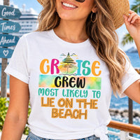 Personalized Cruise Crew Most Likely To Shirts, Matching Vacation Tees, Custom Sea Trip Shirts, Family Travel Outfit, Cruise Trip Gift