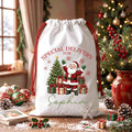 Personalized Santa Sack, Custom Name Christmas Toy Sack for Kids, Festive Holiday Gift Bag, Personalized Present Sack, Christmas Eve Gift