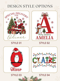 Personalized Santa Sack, Custom Name Christmas Toy Sack for Kids, Festive Holiday Gift Bag, Personalized Present Sack, Christmas Eve Gift