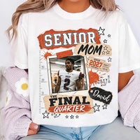 Personalized Senior Football Mom Shirt, Custom Player Photo Tee, Class of 2027 Game Day Top, Senior Night Football Shirt, Sports Mom Gift