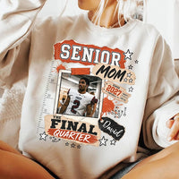 Personalized Senior Football Mom Shirt, Custom Player Photo Tee, Class of 2027 Game Day Top, Senior Night Football Shirt, Sports Mom Gift