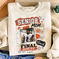Personalized Senior Football Mom Shirt, Custom Player Photo Tee, Class of 2027 Game Day Top, Senior Night Football Shirt, Sports Mom Gift
