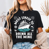 Custom Cruise Superlative Group Shirt, Most Likely To Vacation Tee, Funny Sailing Party Top, Cruise Matching Tee, Family Trip Gift