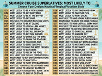 Custom Cruise Superlative Group Shirt, Most Likely To Vacation Tee, Funny Sailing Party Top, Cruise Matching Tee, Family Trip Gift