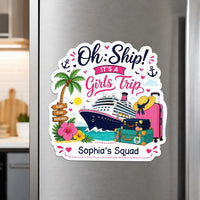 Personalized Girls Trip Cruise Door Magnet, Custom Name Cruise Magnet, Bachelorette Cabin Door Decor, Girls Vacation Gift, Cruise Keepsake
