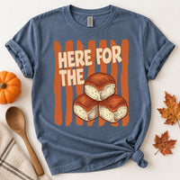 Custom Thanksgiving Shirt, Here for the Food Tee, Choose Your Favorite Feast Design, Retro Turkey Day Graphic Tee, Thanksgiving Gift