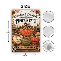 Personalized Pumpkin Patch Garden Flag, 12x18 Double Sided Yard Flag, Fall Garden Decor, Family Autumn Welcome Sign, Fall Decor Gift