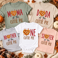 Personalized Thanksgiving Family Shirt, Custom Cutie Pie Tee, Mama Dada Brother Baby Shirt, Choose Your Custom Family Role, Holiday Gift