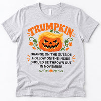 Trumpkin Halloween Shirt, Political Satire Pumpkin Tee, Funny Quote T-Shirt, Orange Hollow November Fall Graphic Top, Sarcastic Gift