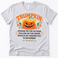 Trumpkin Halloween Shirt, Political Satire Pumpkin Tee, Funny Quote T-Shirt, Orange Hollow November Fall Graphic Top, Sarcastic Gift
