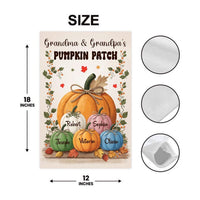 Personalized Family Pumpkin Patch Garden Flag, 12x18 Double Sided Yard Flag, Autumn Welcome Sign, Fall Porch Decor, Housewarming Gift