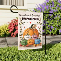 Personalized Family Pumpkin Patch Garden Flag, 12x18 Double Sided Yard Flag, Autumn Welcome Sign, Fall Porch Decor, Housewarming Gift