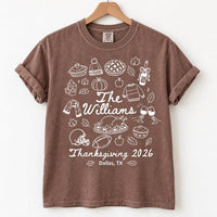 Personalized Thanksgiving Family Shirt, Custom Last Name Turkey Day Tee, Matching Family Tops, Turkey Day Party Outfit, Holiday Party Gift