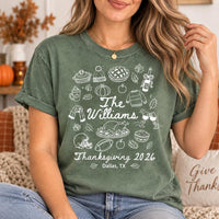 Personalized Thanksgiving Family Shirt, Custom Last Name Turkey Day Tee, Matching Family Tops, Turkey Day Party Outfit, Holiday Party Gift
