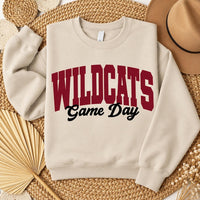 Personalized Team Game Day Sweatshirt, Custom Sport Sweatshirt, Varsity Mascot, Football Game Day Mom Outfit, Gift for Athlete, Front Sleeve