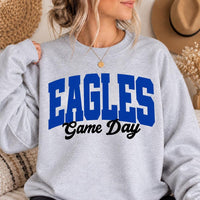 Personalized Team Game Day Sweatshirt, Custom Sport Sweatshirt, Varsity Mascot, Football Game Day Mom Outfit, Gift for Athlete, Front Sleeve