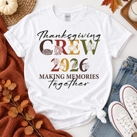 Thanksgiving Crew 2026 Shirt, Matching Family Fall Tee, Retro Autumn Icon Graphic, Friendsgiving Group Outfit, Holiday Gift for Family